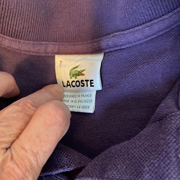 Men’s Lacoste polo in purple. Size 7. See photos for measurement. - Picture 2 of 5